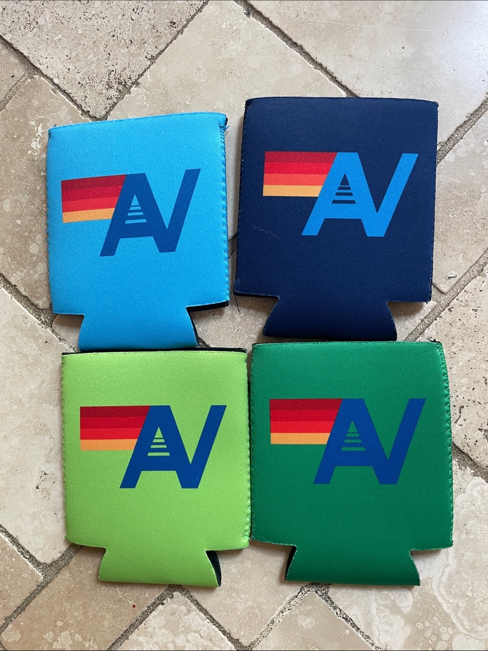 Aviator Nation Miami Florida 4 Can Cooler Neoprene Holders Coozies